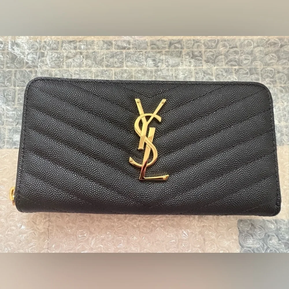 Yves Saint Laurent Cassandre Matelasse Zip Around Quilted Wallet - Picture 4 of 12